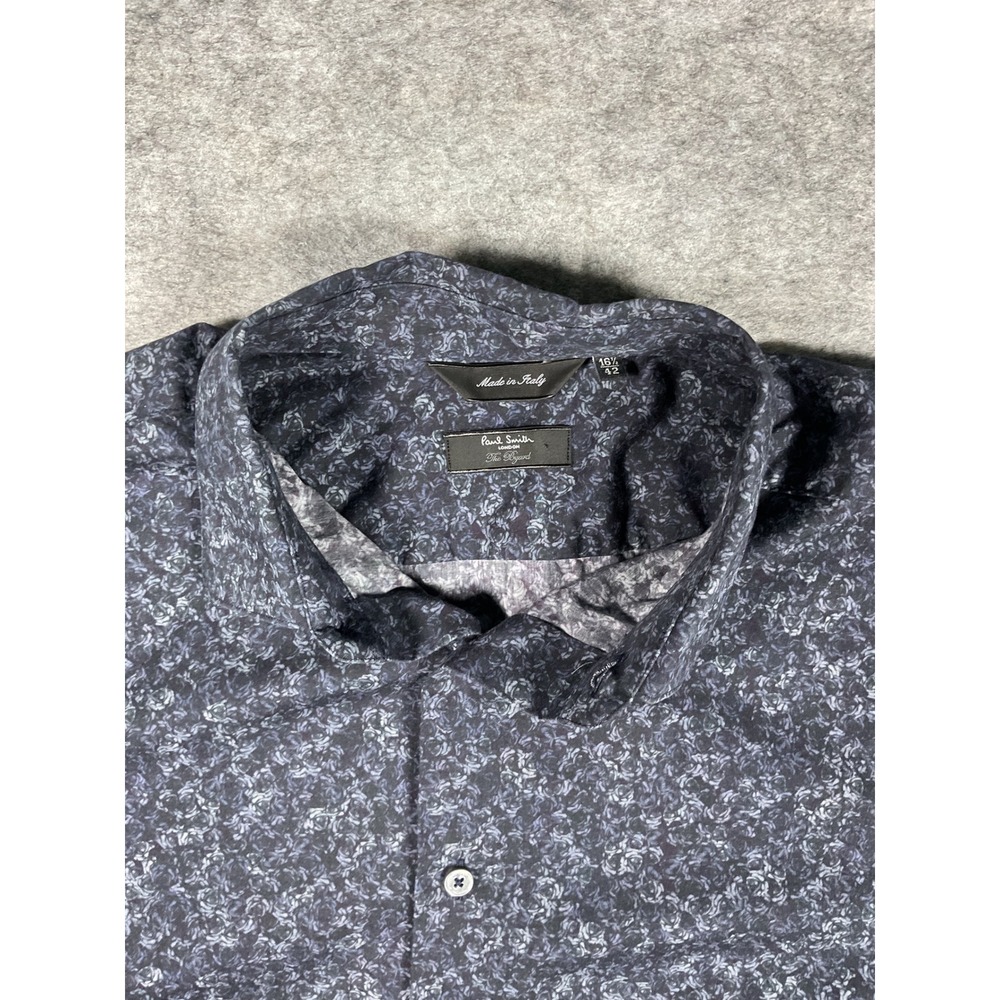 Paul Smith Mens Long Sleeve Button Up Shirt Floral Made in Italy Size 16 1/2-42